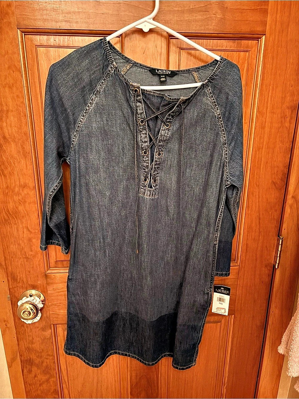 Lauren Ralph Lauren Denim Mini Dress Size PXS NWT